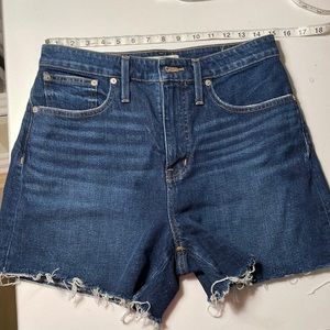 Madewell curvy high rise denim shorts